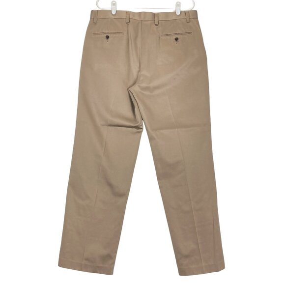 Dockers Men's Brown Pants Size 36x32 Flat Front Mid Rise Straight Leg Cotton - Picture 2 of 12